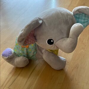 Plush Elephant Toy - Gray and Multicolor